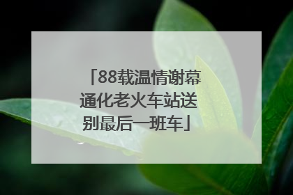 88载温情谢幕 通化老火车站送别最后一班车