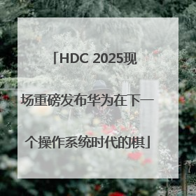 HDC 2025现场重磅发布华为在下一个操作系统时代的棋